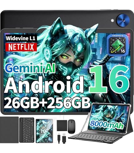 Amazon.com : Android 16 Tablet with Keyboard - 26GB+256GB+2TB